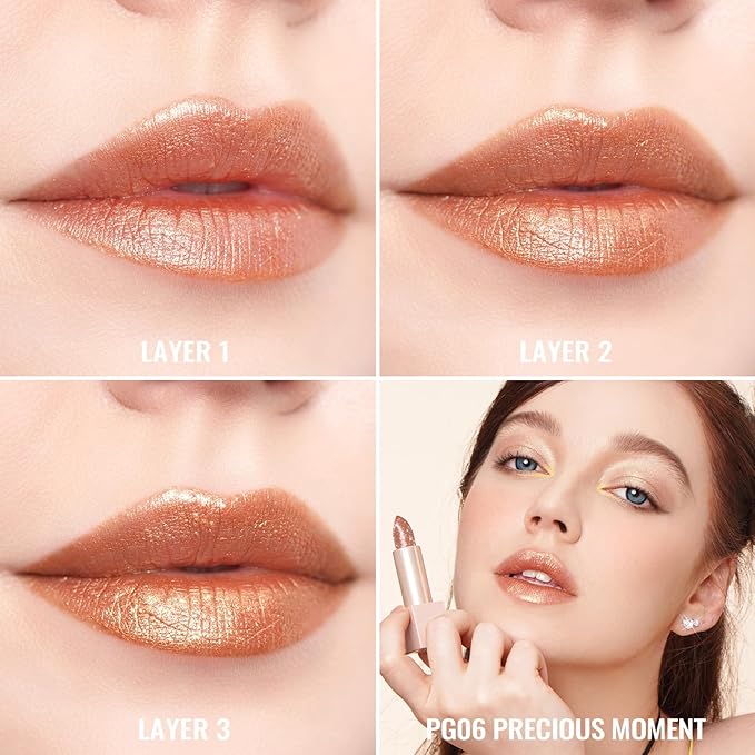 Oulac Nude Brown Lipstick for Women - Tinted Lip Balm Moisturizing, Creamy Texture, Lightweight Lip Makeup Vegan & Gluten Free, PG06 Precious Moment