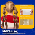 Teenitor Clear Elastic Hair Bands, 2000pcs Mini Hair Rubber Bands, Hair Ties, Soft Hair Elastics Ties, 2mm in Width and 30mm in Length