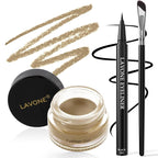 LAVONE Eyeliner Set - Waterproof Makeup Kit with Liquid Eye Liner Pencil, Gel Eyeliner and Angled Eye Liner Brush, Waterproof, Smudge Resistant, Long Lasting Formula - Light Blonde