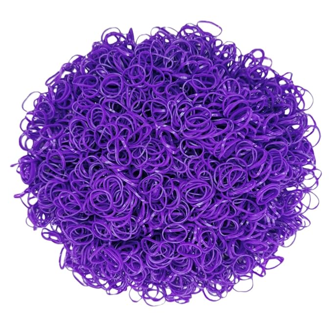 3200 Pcs Elastic Rubber Bands Small Hair Ties Hair Rubber Mini Hair Bands Hair Elastics Tiny Soft Holder Ponytails for Girls (Dark Purple)