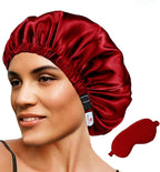 2Pcs Hair Bonnets For Sleeping Satin Bonnet Silk Bonnets For Women Silky Night Caps Womens Curly Hair Sleep Cap