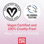 Eco Lips Vegan Superfruit Bee Free Lip Balm Includes Candelilla Wax, Organic Cocoa Butter and Coconut Oil. 100% Plastic-Free Plant Pod Packaging. 3-Pack