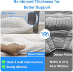 2025 Petal-Shaped Ultra-Comfort Bath tub Pillow for Head,Neck and Backrest,Extra Thick & Soft,Anti-Slip Suction Cups,Fit All Bathtubs,Washable,Luxury Bathroom Accessories,Spa Day Gifts for Women Men