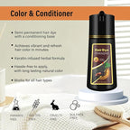 Cherry Brown Hair Dye Shampoo, Semi-Permanent Brown Hair Dye, Works in Minutes, Instant Hair Color Shampoo for Women Men, Champu Para Pintar el Pelo, Champu Para Canas, Easy to Use 16.90 Fl Oz