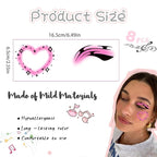 8 PCS Face Glitter Freckles Tattoo, Heart-Shaped Temporary Makeup Patches, Body Glitter Sparkle Fake Freckles Stickers Festival, Concert,Carnival Party,Cosmetic Glitter,Rave Accessories Decorations