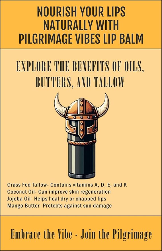 Tallow Lip Balm (3 Pack) (Tinted Mauve) Handmade Grass Fed Beef Tallow Lip Balm with Nourishing Oils