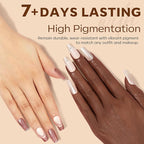 modelones Glitter Nail Polish Set 6 Colors Gold Brown Silver Pink Nude Fall Winter Shimmer Pearl Quick Dry Kit Manicure DIY Nails Art Salon Home Gifts For Women Girls