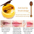 2 PCS Bee Lip Balm Honey Pot, Strawberry & Honey Lip Sleeping Masks Overnight, Hydrating Prevention Dry and Cracked Lip Scrubs Exfoliator Lip Care, Reduces Lip Lines