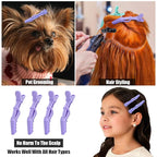 30 Pcs Alligator Hair Clip for Styling Sectioning - Salon Hair Clip for Thick Hair, Plastic Hair Styling Clip with Wide Teeth & Double-Hinged Design (Purple)