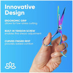 Equinox Razor Edge Series Professional Hair Scissors - 6.5” Premium Japanese Stainless Steel Hair Cutting Scissors, Hair Shears, Hair Razors for Hair Cutting, Barber Accessories & Hair Salon Supplies