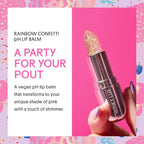 Winky Lux Rainbow Glitter Confetti Balm - Hydrating ph Lip Balm, Natural Pink Tint with pH Color Changing, Moisturize & Soften Lips While Leaving Sheer Pink Tint, with Vanilla Scent