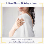 100% Organic Luxury Bath Sheets - GOTS Certified - Extra Large 35x70 Inches (Pack of 2) Zero-Twist, Long-Staple Cotton Bath Sheet Set (White)