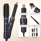 6 in ONE Blow Dryer Brush,Air Curling Iron Round Brush Blow Dryer 800W,Ionic Hair Dryer Brush for Women, Hot Air Brush Hair Styling Tools 100-120V
