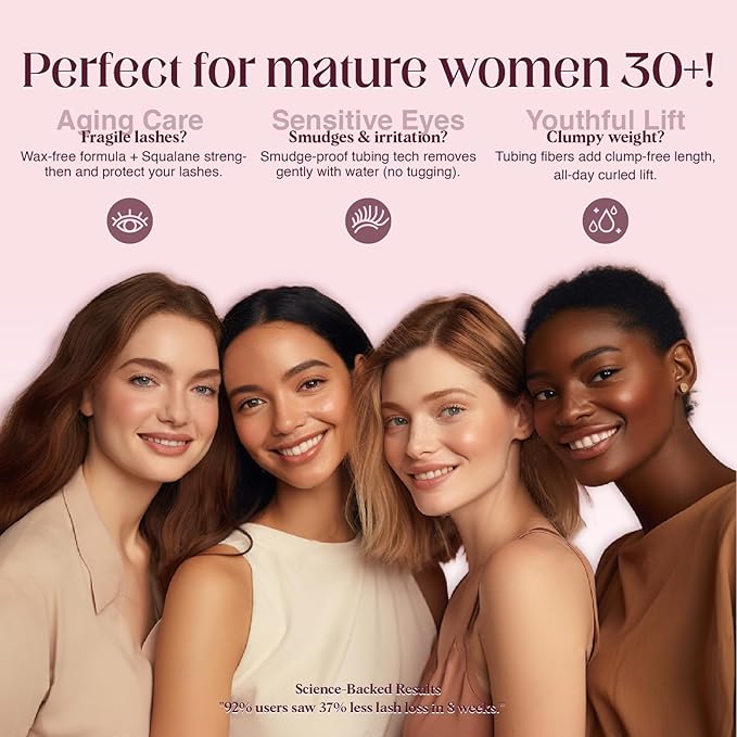 Unidollss Tubing Mascara Brown 2Pcs | Volume & Lengthening Lash Extension Effect, No Clumping, Smudge Proof,Long Lasting, Washable & Cruelty Free for Sensitive Eyes, Gluten Free for 30+ Women