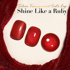 AZUREBEAUTY Red Burgundy Glitter Nail Polish, Quick Dry Ruby Christmas Natural Shine Nail Lacquer Salon-Quality for Women Girl Gifts