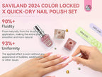 SAVILAND Quick Dry Nail Polish: 6Pcs Hot Sheer Color Fingernail Polish Set Neutral Solid Color Pink Nudes Glitter Nail Polish Kit Castor Oil Non Gel Nail Lacquer Finger Toe Nail Art Home DIY Gift Set