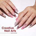 GELLEN Red Gel Polish Set, 6 Colors Red Rose Pink Jelly Gel Nail Polish Set, Soak off U/V Light Cured Nail Art Valentines Gifts for Her