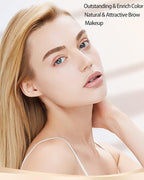 Waterproof Tinted Brow Gel - Long Lasting, Smudge-Proof Liquid Eyebrow Makeup - Volumizing Enhance Eyebrow Mascara for Women - With Brow Razor Brush - 02 Auburn