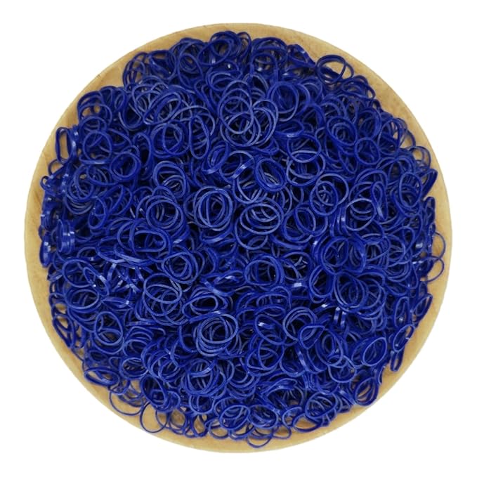 3200 Pcs Elastic Rubber Bands Small Hair Ties Hair Rubber Mini Hair Bands Hair Elastics Tiny Soft Holder Ponytails for Girls (Navy Blue)