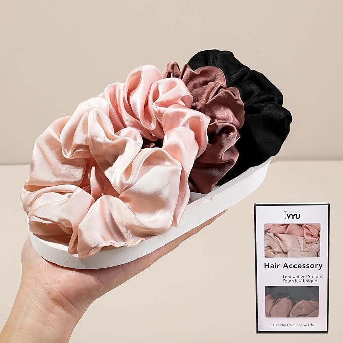 Hair Scrunchies for Women - Hair Ties No Damage Both for Thick Hair or Thin Hair Curl Hair No Crease Scrunchies Ponytail Holder No Hurt Your Hair