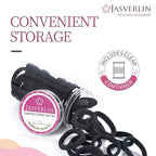 Soft Hair Ties - Seamless Cotton Elastic Bands for Women Girls, No Damage Ponytail Holders Small Scrunchies for Thick Curly Thin Hair Assorted 1.5 inch 100 Pcs (Baby Color)