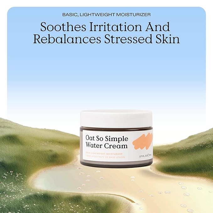 KraveBeauty Oat So Simple Water Cream – Korean-Inspired Daily Moisturizer, Hydrating & Soothing, Oat & Squalane, Vegan & Cruelty-Free, 2.7 fl oz