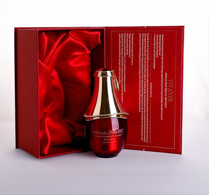 Vivandi Miracle Fruit Seed Hair Oil - Superfruit Treatment for Dry, Damaged, Frizzy Hair and Breakage Prevention, All Hair Types - 50 ml