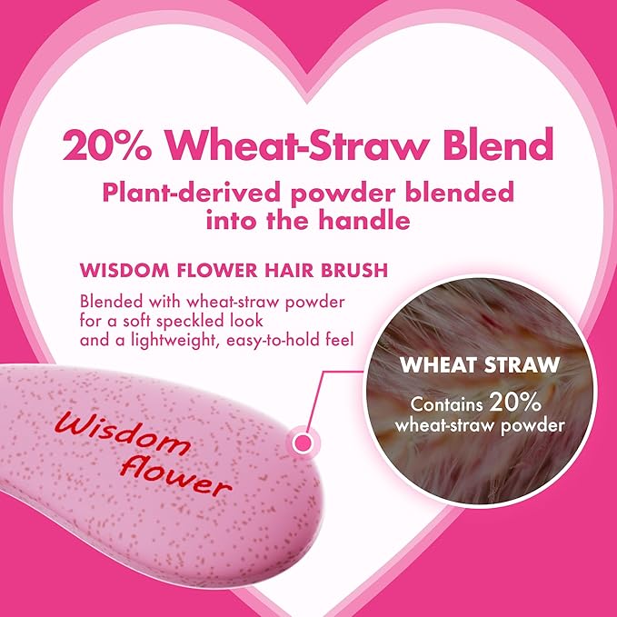 Detangler Brush – Heart-Shaped Detangling Brush for Curly, Wavy, Thick Hair – Dew Mint Hairbrush for Women with Bowl-Curve, Flexible Bristles, Blow Dryer Safe, Regular