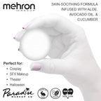 Mehron Makeup Paradise Makeup AQ Refill Size | Stage & Screen, Face & Body Painting, Beauty, Cosplay, and Halloween | Water Activated Face Paint, Body Paint .25 oz (7 ml) (White)