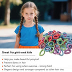 Mini Small Glittering Hair Ties All Hair Types Seamless Glitter Hair Ponies Elastics Ponytail Holders Hair Scrunchies Hair Accessories Baby Girls Kid Children 100 pcs