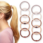 Hair Ties No Damage - 10PCS Ponytail Holders - Elastic Hair Ties for Thick Hair - Braided Hair Bands for Women Girls's Hair (20.Maillard2)