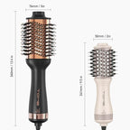 Blow Dryer Brush, Hair Dryer Brush in One, 1200W Large Oval Hot Air Volumizer & Straightener, Anti-Frizz Blowout Styling Brush, Dual Voltage 110–240V (3 Inch) Black