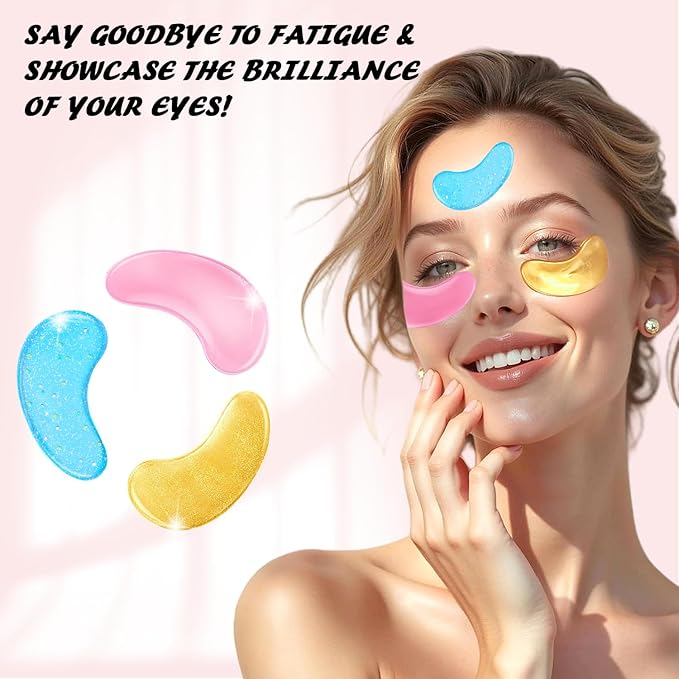 Eye Masks (36 Pairs) - Caffeine, Retinol, 24K Gold for Puffiness, Dark Circle, Wrinkles, Fine Lines - Firming Eye Gel Pads, Great for Holiday Gifts and Personal Use