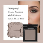 UCANBE Misty Taupe Single Eyeshadow Palette, Neutral Mini Matte Eye Shadow Powder, Highly Pigmented Professional Long-Lasting Waterproof Makeup Pallet for Daily Makeup, Office, Smoky Looks, Contouring