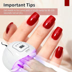 JODSONE 16.5ml Christmas Red Color Soak Off UV LED Gel Nail Polish Winter Nail Art Design Daring Grace Manicure Glossy & Long Lasting for Salon DIY Home Colorful Bottle Gifts for Women