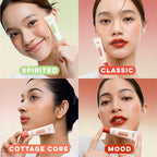 Handmade Heroes 100% Natural Vegan Tinted Lip Gloss with Hyaluronic Acid - Lightweight Moisturizing Soft Lipstick for Dry Lips Christmas Gifts - 4pc set Stocking Stuffers