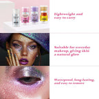 Mermaid Hair Glitter Stick, Waterproof Face Glitter for Concerts Music Rave Festival Party, Face and Body Glitter Makeup with Sparkle for Women Body/Face/Hair/Wig