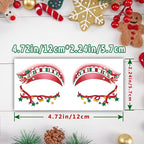 Christmas Eye Shadow Temporary Tattoos Stickers Face Makeup Patches, Xmas Tree Santa Claus Eyeliner Decals Fake Tattoos for Women Girls, Christmas Stocking Stuffers Party Supplies