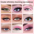 18Colors Nude Pink Rose Gold Shimmery Eyeshadow Palette Makeup,Light Nude Soft Glitter Sparkly Highly Pigmented Eye Shadow Long Lasting Waterproof Naturing-Looking Blendable for Beginners