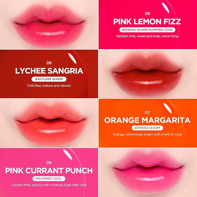 lilybyred Juicy Liar Water Tint | Korean Vivid Water-Gel Lip Stain, Fresh Fruit Colors, Intense Long-Lasting Stain, Moisturizing, Transfer-Proof, Lightweight Finish, 0.16 oz. (02 Cherry Crush)