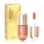 KISSIO Lip Plumper,Color Lip Plumper Gloss,Lip Enhancer,Plant Extracts Plumping Lip Serum,Moisturizing Lip Gloss for Fuller Lips and Hydrated Beauty Lips 5.5ml (03 Lakeside)