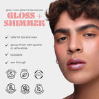 SARELLY, Lip Gloss + Shimmer, Lychee Mojito & Dazzling Flakes, Makeup, Vegan Lip Shine, Sarelly Creative Lab