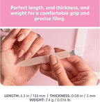 Bona Fide Beauty Czech Glass Nail File (Clear Color) - Crystal Fingernail File for Natural Nails with Clear Hardcase, Gifts for Women