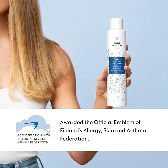 No nothing Very Sensitive Strong Hairspray - Fragrance Free Strong Styling and Finishing Spray, Hypoallergenic, Unscented Hair Spray 7.5 Ounce