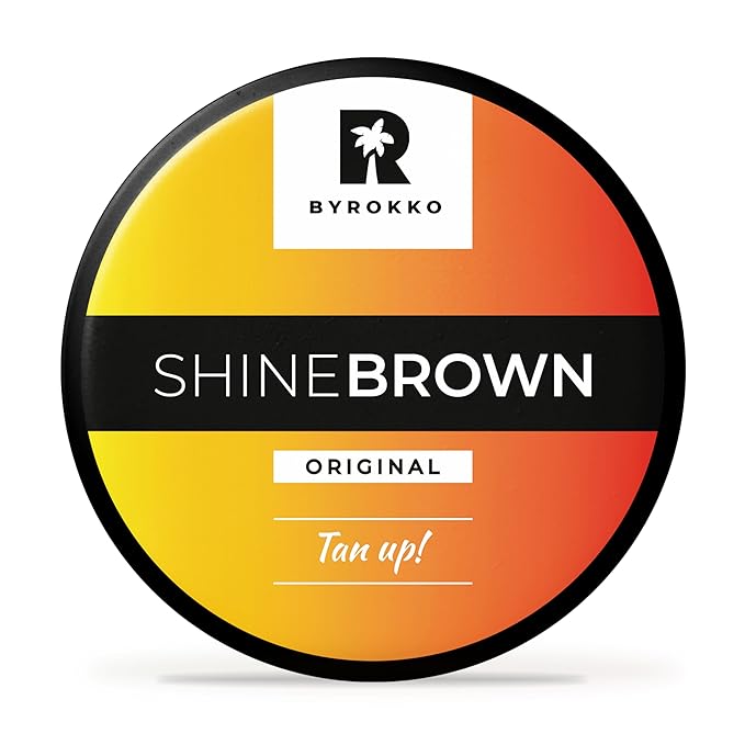BYROKKO Shine Brown Tan Accelerator Cream 7.1 Fl Oz, Outdoor Sun or Indoor Tanning Oil or Tanning Bed Lotion, Fast Bronzer with Premium Natural Ingredients for Deep, Long-Lasting Glow