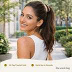 Boho Hair Ties, 20-Pack (4 Styles) Cute Elastic Bands for Thick or Thin Hair, No-Damage Stretch Bracelets, Brown Hair Accessories for Women & Girls (Rainbow Caravan)