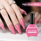 16.5ml Rose Pink Nail Polish Large Volume Quick Drying Nail Polish, Fast Drying and Long Lasting Color Nail Art DIY Home Manicure Gift for Women