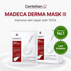 CENTELLIAN 24 Madeca Derma Face Mask (Intensive, 10pc) - Soothing Cotton Sheet Mask for Sensitive, All Skin Types, 24-Hour Hydration. Premium Korean Skin Care. TECA, Centella Asiatica, Madecassoside