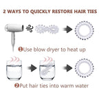 18 Pcs Women Ponytail Braid Hair Elastic No Crease Spiral Hair Ties, Girls Multi-color Waterproof Coil Hair Accessories (Small Hair Ties)