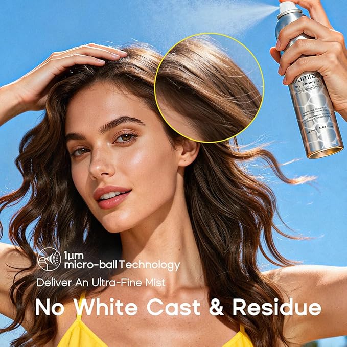 HALOVIDA Dry Shampoo for Women, Dry Shampoo Spray for All Hair Leaves No White Residue, Absorb Oils, Volumizing & Refresh Hair for 72 Hours, 5.07 Fl Oz (Yuzu)